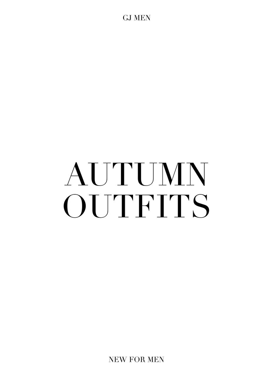 Autumn outfits for men by GJ