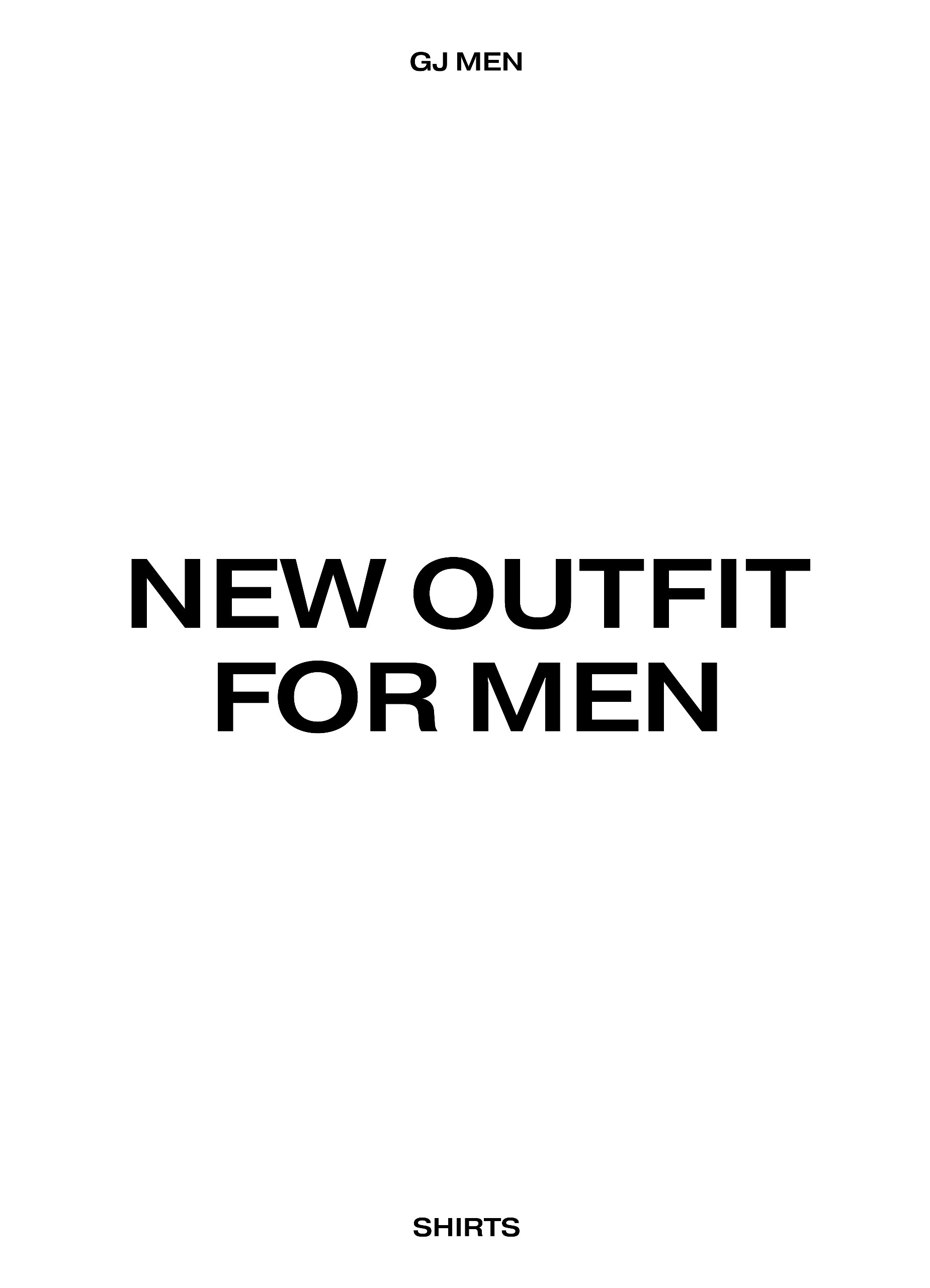 New outfit for men by GJ